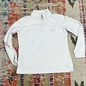 Women's Vineyard Vines Whale Design 1/4 Zip Up Pullover Sweatshirt